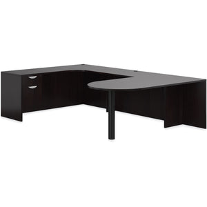 Preva U-Shaped Desk with Bullet End Table
