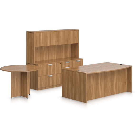 Preva Suite with Desk, Hutch, and Round Meeting Table