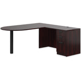Preva L-Shaped Desk with Bullet End table