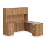Preva L-Shaped Desk with Hutch