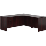 Preva L-Shaped Desk with Single Pedestal