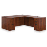 Preva L-Shaped Desk with Double Pedestals