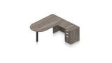 Preva L-Shaped Desk with Bullet End table
