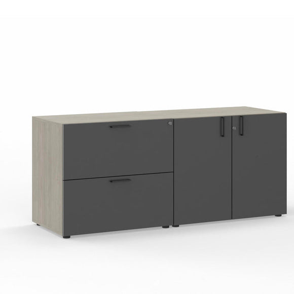 Leah Credenza Combo 2-Drawer Lateral File & 2-Doors Storage Cabinet 72