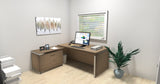 Chiarezza Executive Split Level L-Shaped Desk