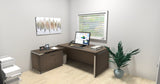 Chiarezza Executive Split Level L-Shaped Desk