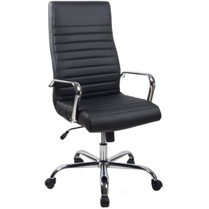 RealBiz Gen2 Modern Comfort Series High-Back LeatherPro Chair, Jet Black