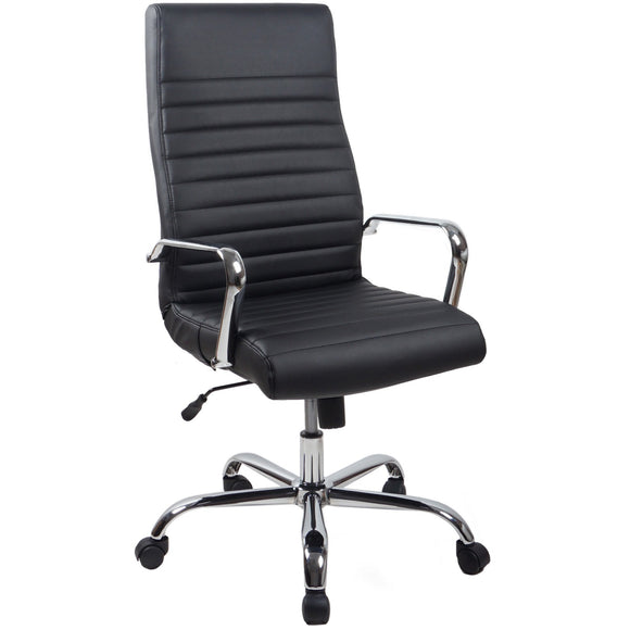 RealBiz Gen3 Modern Comfort Series High-Back LeatherPro Chair, Jet Black