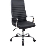 RealBiz Gen2 Modern Comfort Series High-Back LeatherPro Chair, Jet Black