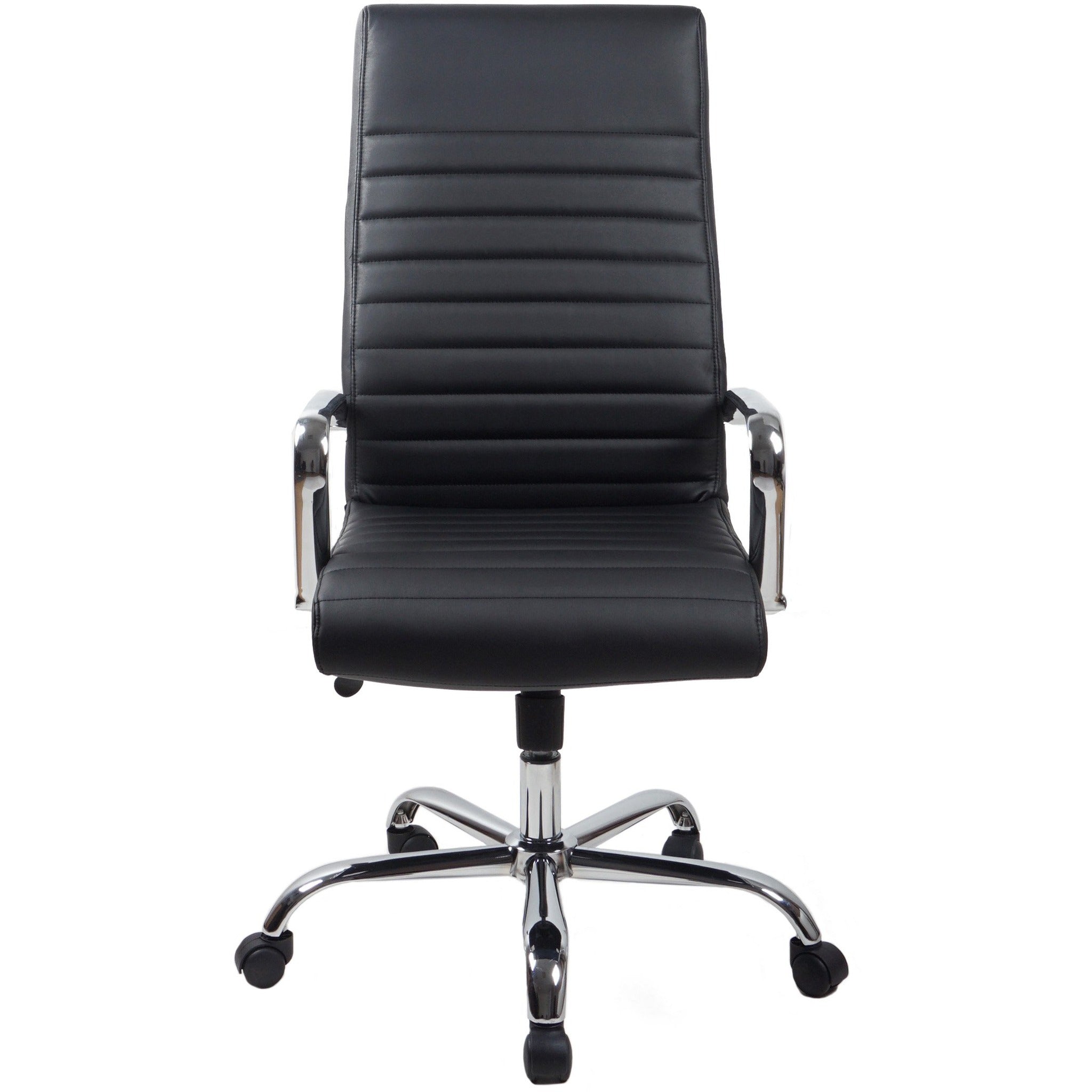 RealBiz Gen3 Modern Comfort Series High-Back LeatherPro Chair, Jet Black