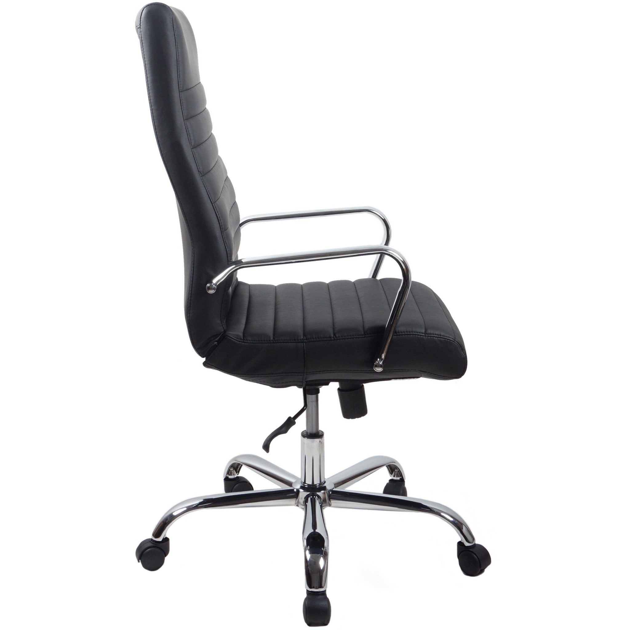RealBiz Gen3 Modern Comfort Series High-Back LeatherPro Chair, Jet Black