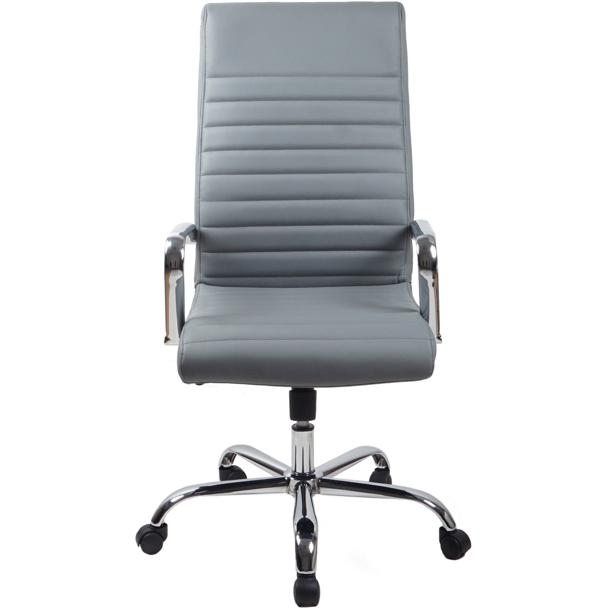 RealBiz Gen3 Modern Comfort Series High-Back LeatherPro Chair, Stone Gray