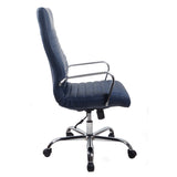 RealBiz Gen2 Modern Comfort Series High-Back LeatherPro Chair, Midnight Blue