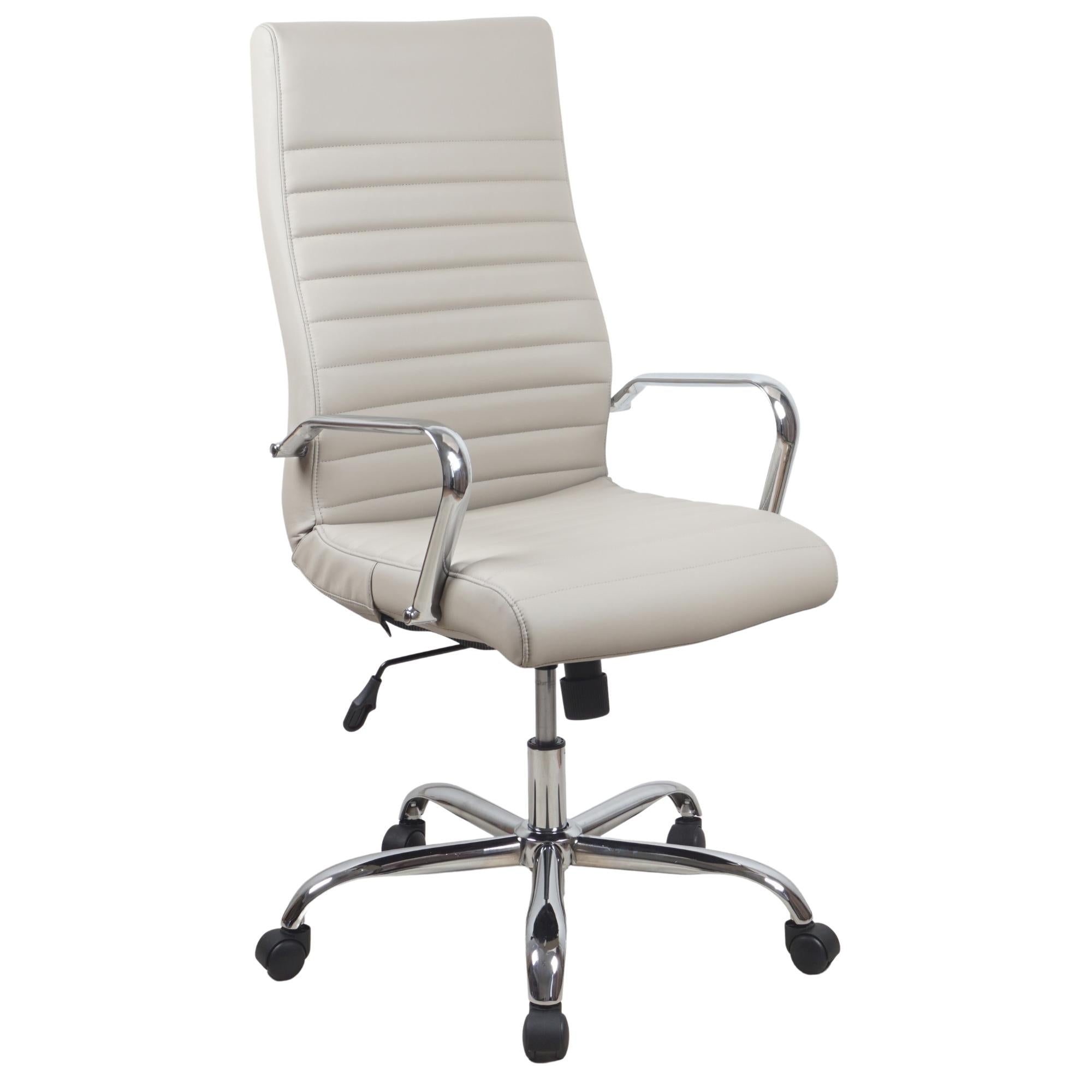 RealBiz Gen3 Modern Comfort Series High-Back LeatherPro Chair, Taupe