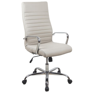 RealBiz Gen3 Modern Comfort Series High-Back LeatherPro Chair, Taupe