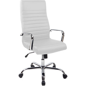 RealBiz Gen3 Modern Comfort Series High-Back LeatherPro Chair, Pure White