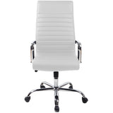 RealBiz Gen3 Modern Comfort Series High-Back LeatherPro Chair, Pure White
