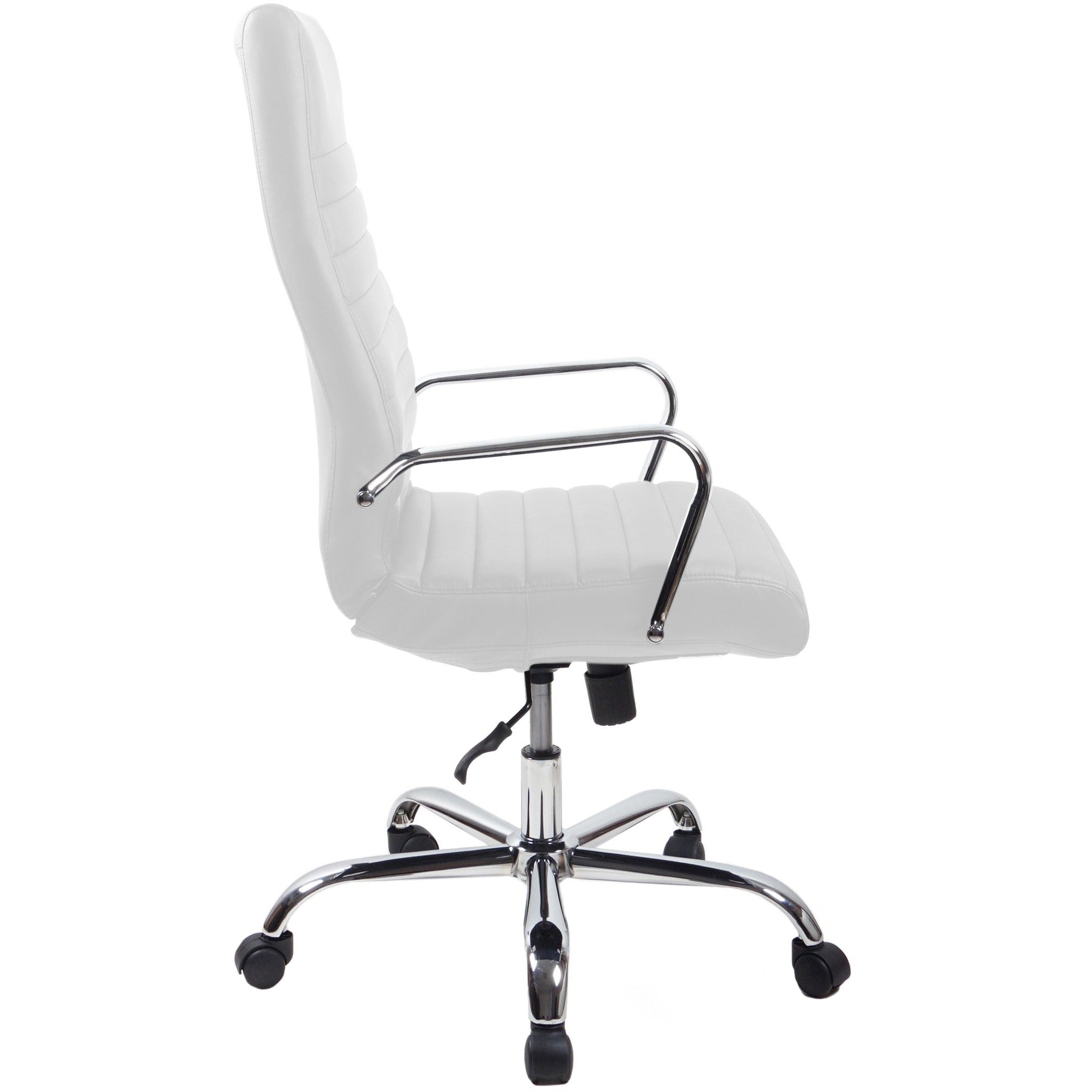 RealBiz Gen3 Modern Comfort Series High-Back LeatherPro Chair, Pure White