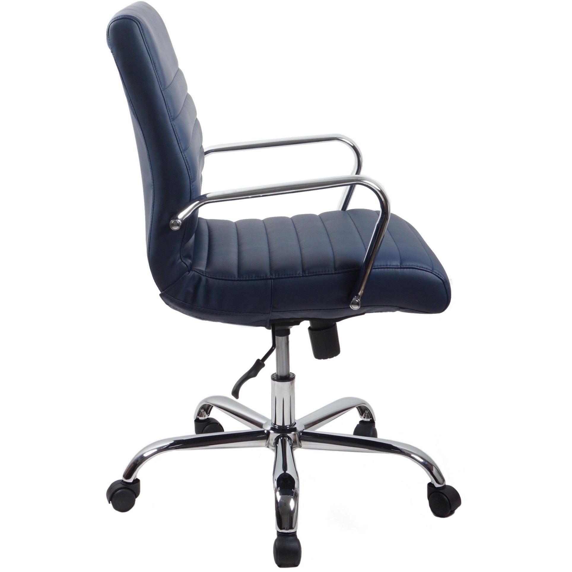 RealBiz Gen3 Modern Comfort Series Mid-Back LeatherPro Chair, Midnight Blue