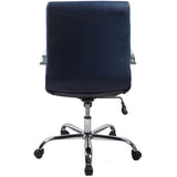 RealBiz Gen3 Modern Comfort Series Mid-Back LeatherPro Chair, Midnight Blue