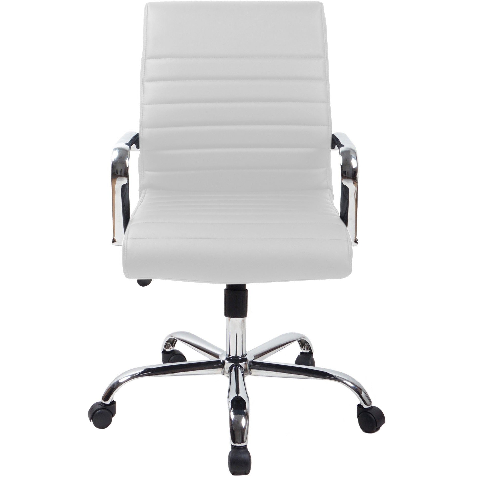 RealBiz Gen3 Modern Comfort Series Mid-Back LeatherPro Chair, Pure White