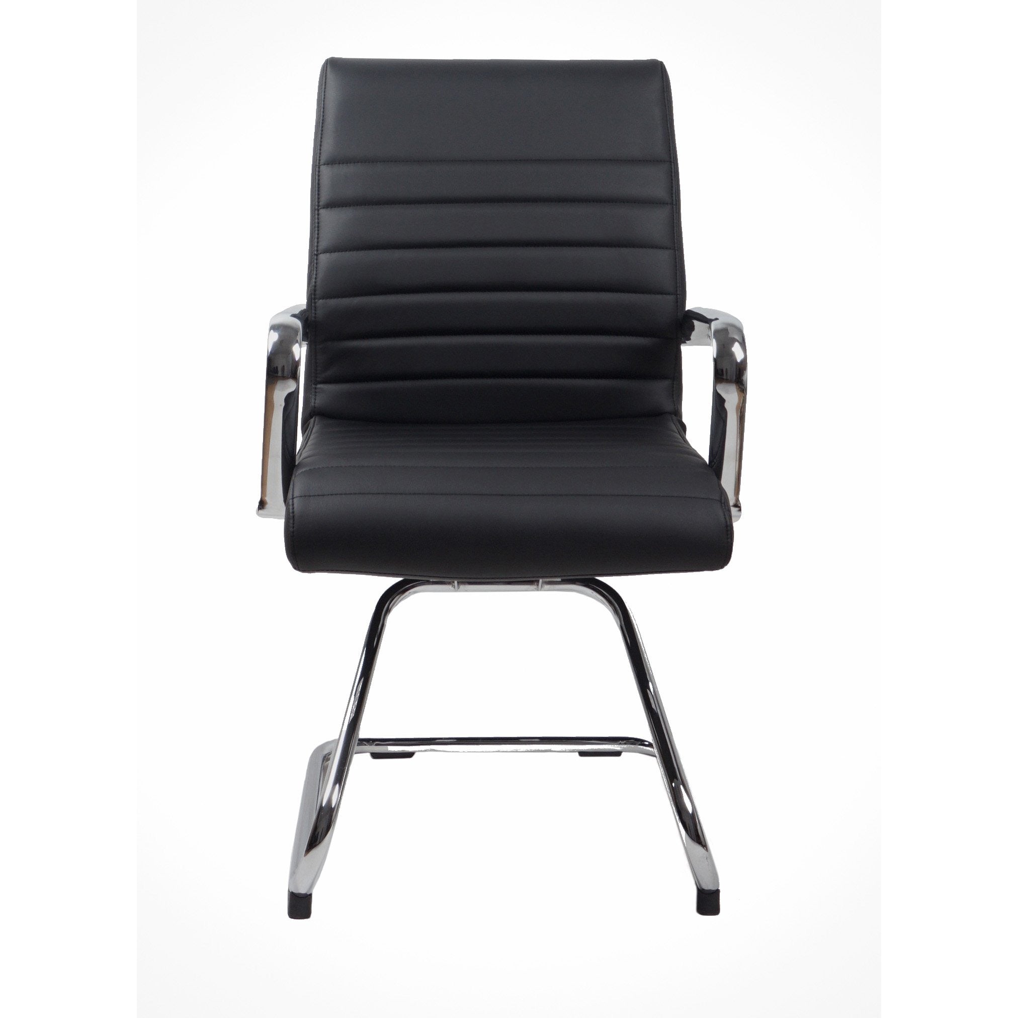 RealBiz Gen3 Modern Comfort Series Visitor LeatherPro Chair, Jet Black