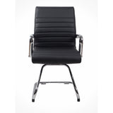 RealBiz Gen2 Modern Comfort Series Visitor LeatherPro Chair, Jet Black