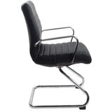 RealBiz Gen2 Modern Comfort Series Visitor LeatherPro Chair, Jet Black