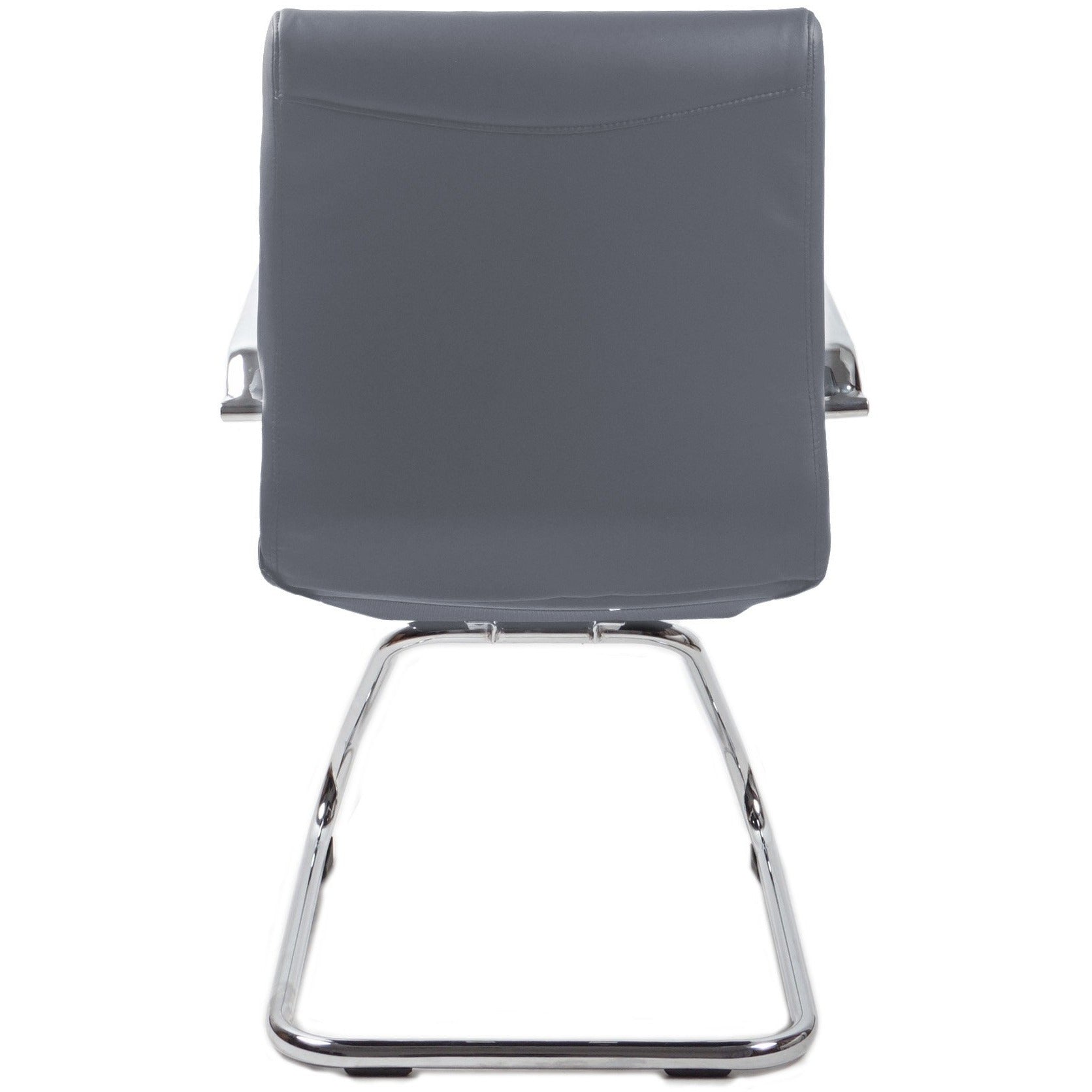 RealBiz Gen2 Modern Comfort Series Visitor LeatherPro Chair, Stone Gray