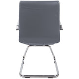 RealBiz Gen2 Modern Comfort Series Visitor LeatherPro Chair, Stone Gray