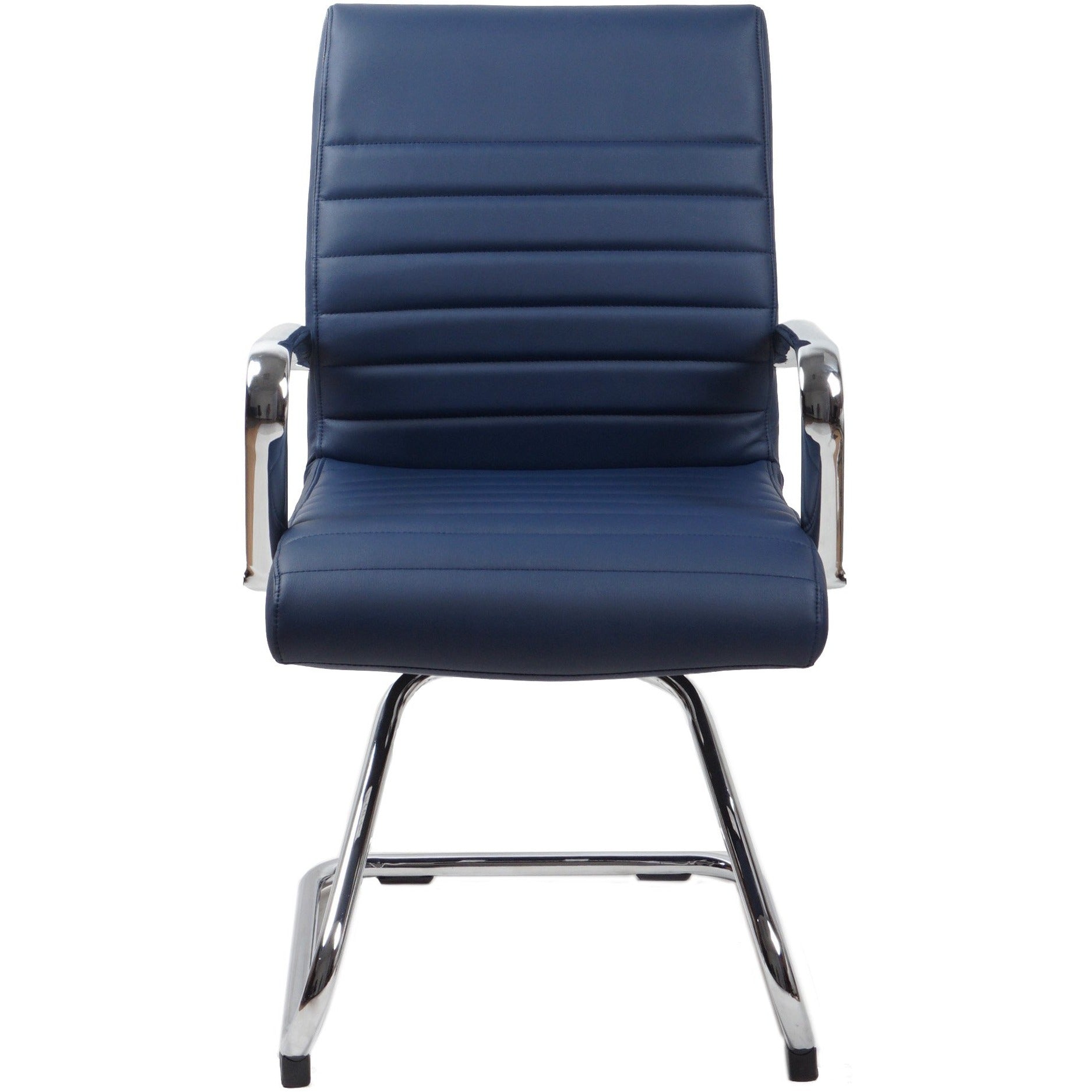 RealBiz Gen3 Modern Comfort Series Visitor LeatherPro Chair, Midnight Blue