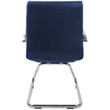 RealBiz Gen3 Modern Comfort Series Visitor LeatherPro Chair, Midnight Blue