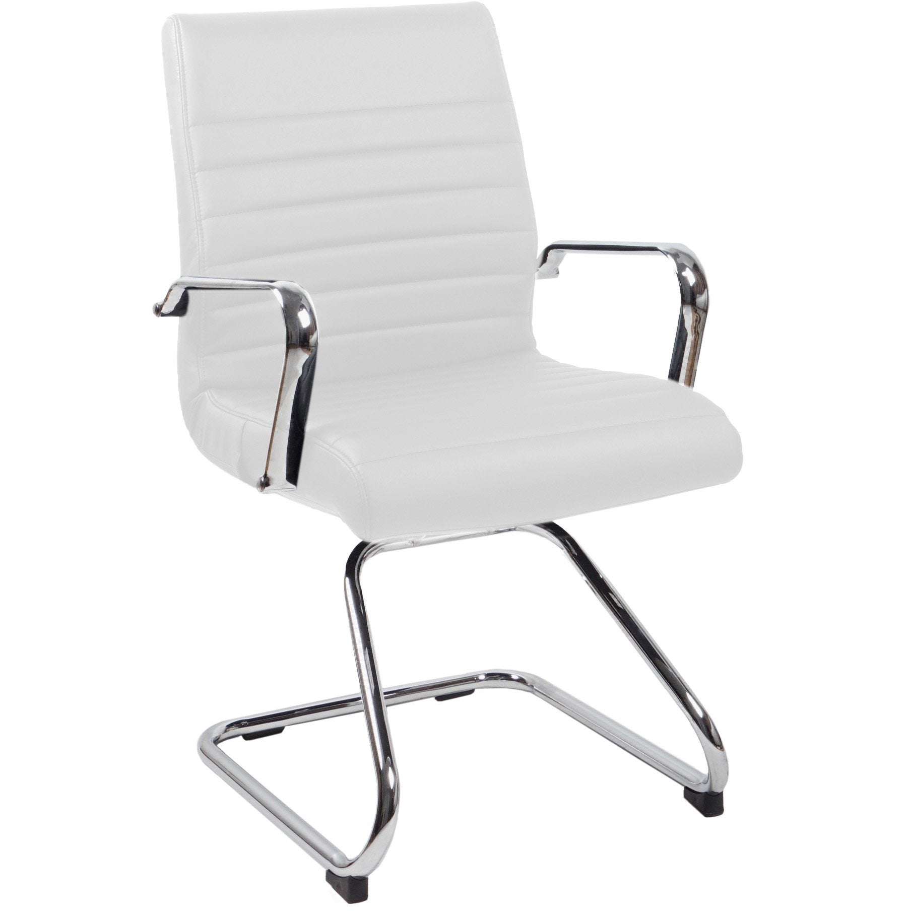 RealBiz Gen3 Modern Comfort Series Visitor LeatherPro Chair, Pure White