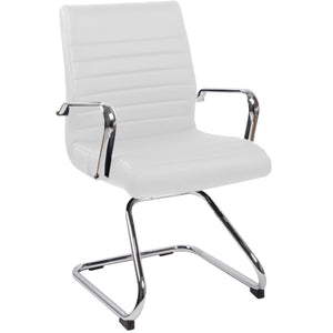 RealBiz Gen2 Modern Comfort Series Visitor LeatherPro Chair, Pure White