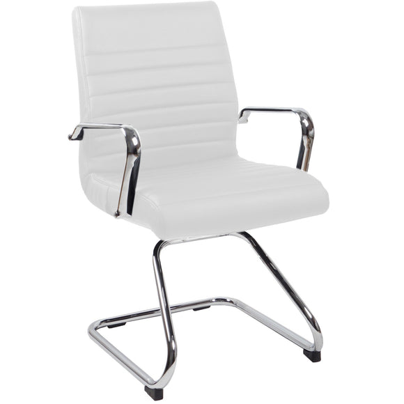 RealBiz Gen2 Modern Comfort Series Visitor LeatherPro Chair, Pure White