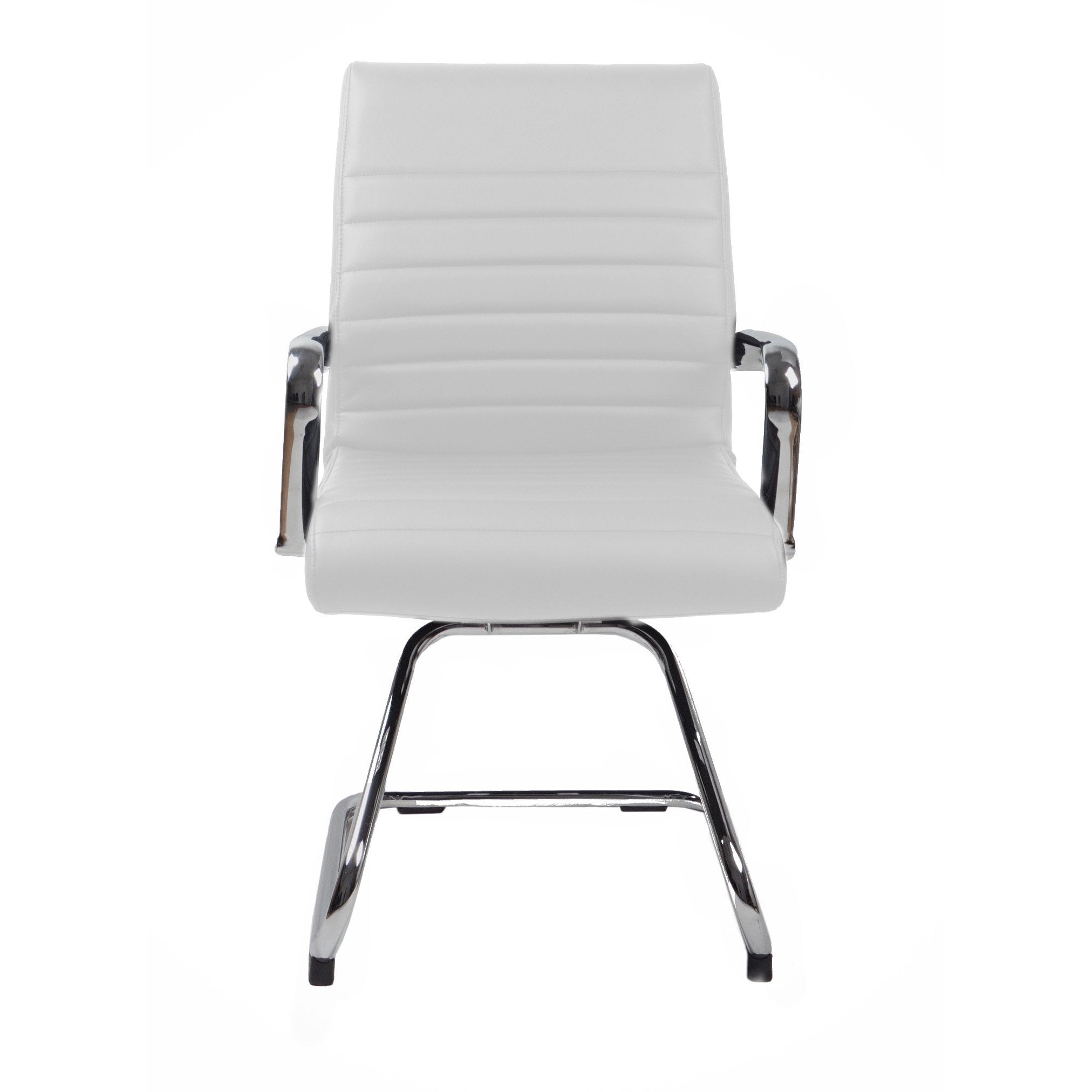 RealBiz Gen3 Modern Comfort Series Visitor LeatherPro Chair, Pure White