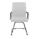 RealBiz Gen2 Modern Comfort Series Visitor LeatherPro Chair, Pure White