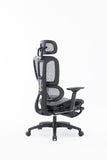 Sharpline Plus Ergo8 Mesh Office Chair w/ Adjustable Headrest and Retractable Footrest, Silver