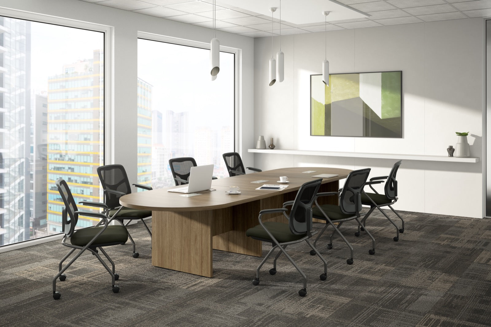 Empresario Racetrack Laminate Conference Table