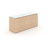 Chiarezza Lateral File with White Glass Tops