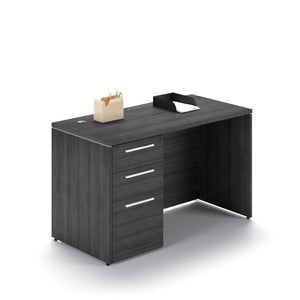 Chiarezza Rectangular Desk Shell with Laminate Modesty Panel