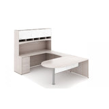 Chiarezza U-Shaped Bullet End Desk W/ Hutch