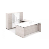 Chiarezza Split Level Executive Desk with Storage Closet