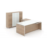 Chiarezza Split Level Executive Desk with Storage Closet