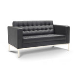 Chiarezza Luxe Love Seat, Bonded Leather