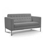 Chiarezza Luxe Love Seat, Bonded Leather