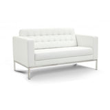 Chiarezza Luxe Love Seat, Bonded Leather