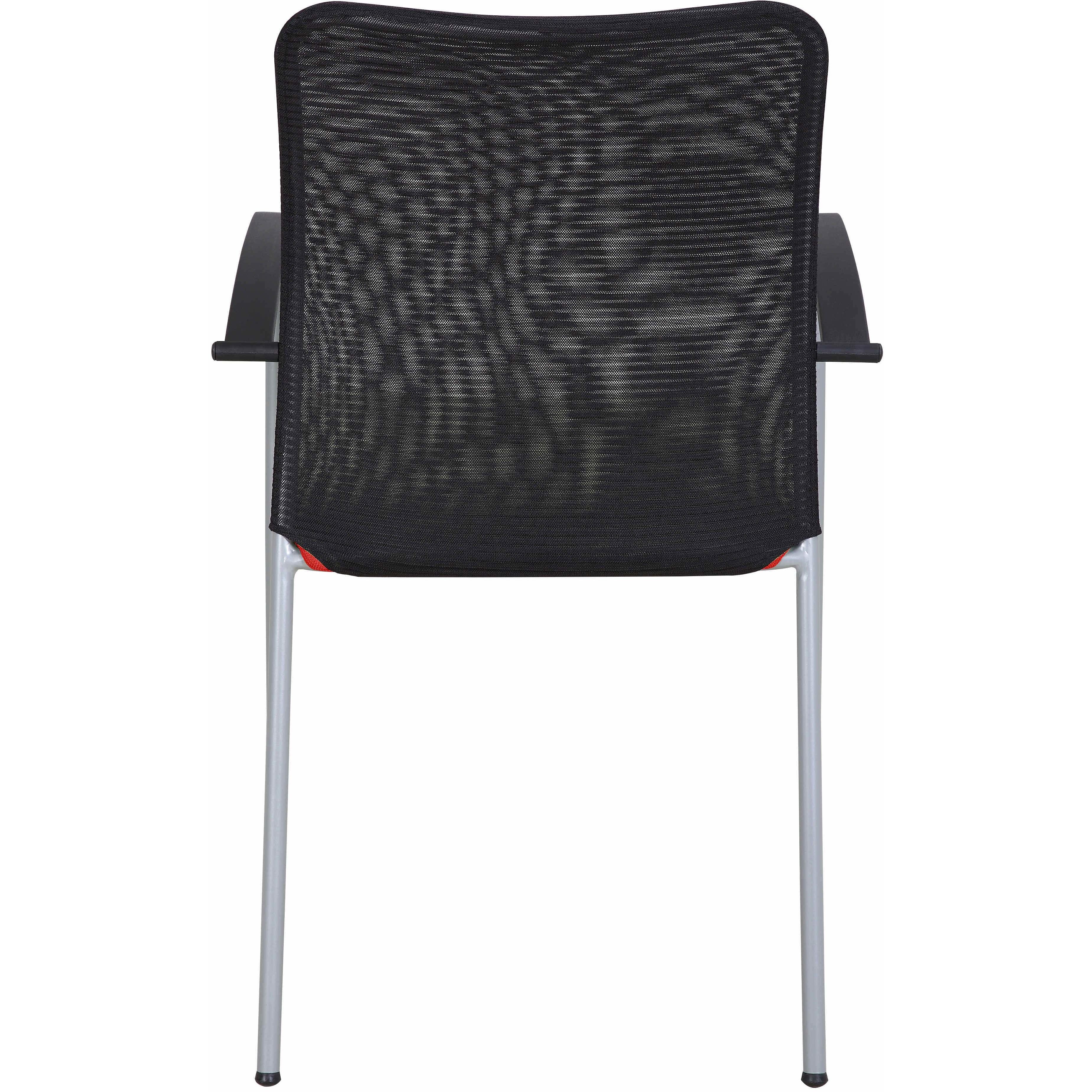 Weston Mesh Stackable Visitor Chair, Red