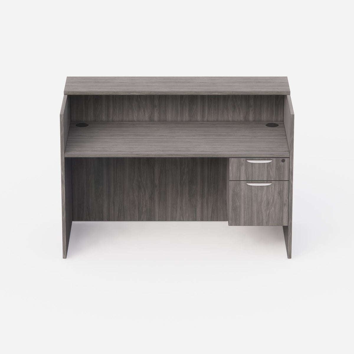 Sheridan 5-Ft. Reception Desk with Rectangular Laminate Counter and Locking Hanging Box/File Pedestal Drawers, 60