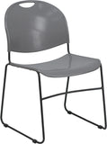 Samson Series 880 lb. Capacity Black Ultra-Compact Stack Chair